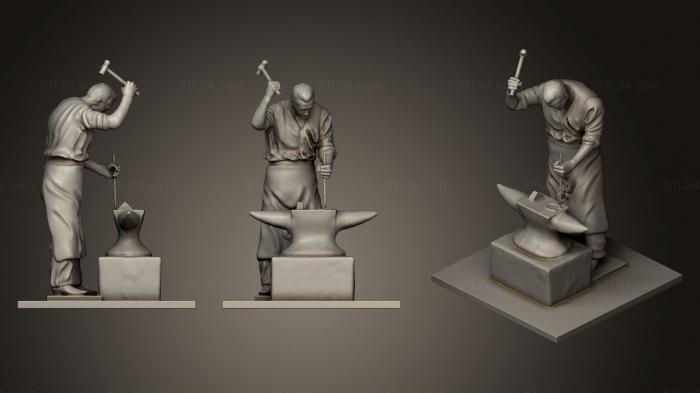 Figurines of people (smith, STKH_0138) 3D models for cnc